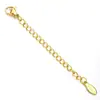 Cadena de Extensión para Collar de Acero de Titanio con Cierre de Langosta Cadena de Cola de Marca 18K Cadena de Extensión Ajustable Accesorios para Joyería DIY