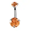 Piercing de Ombligo Acero de Titanio DIY Corazón Incrustado de Circonita Joyería para Piercing Corporal, Hipoalergénico, Venta al por Mayor Transfronteriza