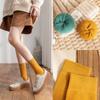 Calcetines de Otoño e Invierno para Mujer, Gruesos con Forro Polar, de Caña Media, Calcetines Ery para Mujer, Color Sólido, Invierno, Gruesos de Rizo, Casuales para Mujer