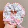 Dulce Encaje para el Cabello de Niñas Lazo de Encaje para el Cabello Elástico Alto para Niños Lazo Grande Cuerda para Moño Alto de Bebé