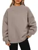 Amazon 2026 Moletom Esportivo Casual com Gola Alta e Mangas Longas para Mulheres Europeias e Americanas Top com Veludo Adicional Feminino