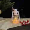 Luz de Vela Eletrônica Miniatura Lanterna LED Lâmpada Portátil Retrô Camping Lâmpada a Querosene Luz de Atmosfera de Natal Decoração