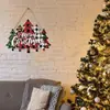 Letrero de madera de árbol de Navidad de una pieza colgante, Colgador de puerta de decoración navideña, Adorno de madera festivo impreso en UV, Transfronterizo