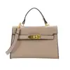 Bolsa de Ombro Nova Tendência 2025, Pequena Bolsa de Mão Quadrada, Bolsa Kelly Fashion, Bolsa de Ombro Transversal Elegante de Alta Qualidade