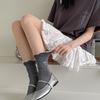 Calcetines Calcetines de Tubo Medio Finos de Primavera y Verano para Mujer Calcetines Antibacterianos Calados Calcetines Bordados con Lazo Calcetines para Mujer que Combinan con Todo Lote de Zhuji