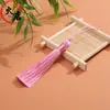 Borlas cortas y gruesas de 8 cm, borlas verticales, marcapáginas de estilo chino al por mayor, colgantes para ropa, accesorios, borlas de poliéster