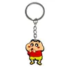 Accesorios de Cómics Crayon Shin-Chan Llavero Suave de PVC Colgante Lindo para Coche Accesorios para Mochila Escolar de Estudiante Llavero