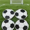 Nueva Serie de Fútbol de Amazon Posavasos Temáticos de Fútbol Decoración para Fiesta de Cumpleaños Posavasos Blanco y Negro