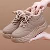 Sapatos de Algodão Quente de Veludo de Inverno para Mulheres 2025 Novos Sapatos Casuais para Mulheres de Sola Grossa Sola Macia Impermeável Antiderrapante Sapatos de Pão Espessados