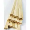 Materiais para construção de maquetes artesanais "faça você mesmo" usando bambu de 20 a 100 cm.: quadrados de bambu, varetas de bambu e espetos de bambu.