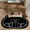 Alfombrilla de Diatomeas para Mascotas de Dibujos Animados para Sala de Estar, Adecuada para Gatos y Perros, Impermeable, Resistente a la Suciedad, Antideslizante, Fácil de Limpiar, Alfombrilla para Alimentación