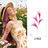 Pequeñas Pegatinas de Tatuaje Serie de Flores Acuarela Fresca Fotografía de Disfraces Impermeables Sudor Duraderas para Muñeca y Tobillo