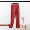Pantalones de Modal Sueltos para Casa para Mujer, Pantalones Finos para Dormir, Pantalones Casuales de Primavera y Verano, Pantalones Harem Versátiles con Caída, Estilo Casual Perezoso
