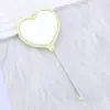 Nuevo Espejo de Corazón Multicolor DIY de Venta Caliente Transfronteriza con Cuentas Espejo de Maquillaje Portátil para Mujer Listo para la Venta