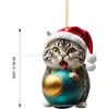 Colgante Creativo de Gatito para Coche, Colgante para Mochila, Decoración Navideña para el Hogar, Regalo
