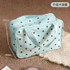 Bolsa de Maquillaje de Gran Capacidad con Puntos de Polipiel, Impermeable, Tridimensional, de Cuero, Portátil para Viaje, con Asa o para Colgar en Maleta, Lavable