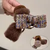 Presilhas de Cabelo de Lã com Laço, Venda Quente Coreana e Japonesa, Grampos de Cabelo da Moda e de Nicho de Alta Qualidade, Acessórios de Cabelo Exquisitos, Compactos, Delicados e Atmosféricos