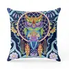 Funda de Almohada Cuadrada Mandala Tótem para Dormitorio Sala de Estar Respaldo de Sofá Funda para Almohada de Siesta (Núcleo No Incluido)