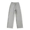 Calça Larga de Perna Larga Estilo Preguiçoso Verão Nova Moda Cintura Alta Solta Emagrecimento Comprimento Total Casual para Mulheres