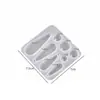 Molde de Silicona para Pendientes de Pegamento de Cristal DIY, Molde de Silicona para Colgantes de Joyería de Estrella Luna Gato Garra Gota de Agua Cuadrado
