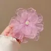 Nuevo Estilo Chino Pinza para el Cabello de Flor Rosa Suave Pinza para Moño Retro Pinza de Flor Accesorio para el Cabello de Ambiente Foto