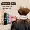 Dulce liga de felpa para el cabello para mujer, banda para moño de otoño e invierno, linda, alta elasticidad, cuerda para el cabello duradera, banda elástica para coleta alta para mujer