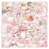 50 pegatinas de flor de cerezo rosa estilo ins para graffiti decorativo en teléfonos, botellas de agua, cascos, pegatinas impermeables al por mayor