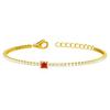 Pulseira de Titânio e Aço Inoxidável Europeia e Americana com Zircônias Cravejadas de Diamante em Linha Única, Luxo Leve, Sensação de Alto Padrão, Joia Feminina Inoxidável e Que Não Desbota