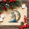 Ornamentos Pendentes Acrílicos Planos 2D Transfronteiriços Novos para Pendurar em Árvores de Natal, Carros e como Acessórios de Carro