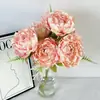 Novo Produto 7 Cabeças Não. 7 Peônias Flor de Peônia Artificial Flor Falsa Buquê Casamento Casamento Decoração Suave Arranjo de Flores Decoração