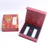 Caja Personalizada Negra Estampada en Caliente para Set de Productos de Cuidado de la Piel de Gama Alta, Fabricante de Cajas Tipo Libro con Película Mate, Foshan Li Shu Zhong Hao Packaging