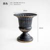 Jarrón de Cáliz Clásico, Maceta, Recipiente de Arreglo Floral de Hierro Europeo Retro, Adornos de Candelabro Dorados