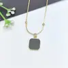 Collar de Acero Inoxidable para Mujer Joyería de Nicho Versátil Colgante de Cobre Cadena Elegante para Clavícula Joyería Cadena de Lujo Ligero