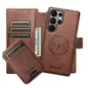 Funda de billetera con tapa abatible para insertar tarjetas para Samsung S26Ultra con soporte de carga inalámbrica magnético Tres en Uno Funda de cuero
