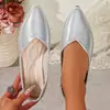 Sapatos Femininos Mary Jane Baixos com Estilo Francês, Sapatos Elegantes de Couro Slip-On para o Trabalho, Tamanhos 35-42, 43, 44