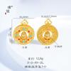 Fuerte retención de color oro accesorios diy diamante redondo marca calabaza verdad de seis caracteres Buda candado Ruyi colgante collar nuevo estilo chino