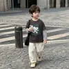 Conjunto de Sudadera de Dos Piezas para Niños Primavera y Otoño 2026 Nuevo Otoño Estilo Coreano Moderno Casual Versátil Top de Manga Larga Tendencia