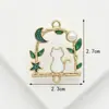 Fabricante de guirlanda de balanço de desenho animado, acessórios de animais de gato, fábrica atacadista, liga de metal, gota de óleo, acessórios de joias DIY