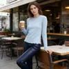 Ropa de Comercio Exterior Subcultural para Primavera: Conjuntos de Mujer con Bordes Fruncidos, Tops Ajustados de Manga Larga que Se Pueden Usar como Ropa Exterior o Interior