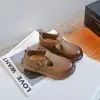 Zapatos de Cuero para Niñas Dropshipping Estilo Británico Zapatos Casuales para Estudiantes Otoño 2024 Nuevos Zapatos Individuales Antideslizantes para Niños de Talla Mediana a Grande