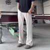 Pantalones de Hielo Transpirables Perforados de Malla para Hombre, Pantalones Deportivos de Pierna Recta de Secado Rápido para Verano, Pantalones Casuales Acampanados de Corte Diagonal Estilo Americano