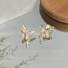Nuevos pendientes de mariposa con gradiente fresco y pequeño de estilo chino 2023, nuevos y exquisitos pendientes literarios de nicho, joyería al por mayor