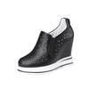 Sapatos Casuais Simples Versáteis Vazados Aumentadores de Altura Femininos - Primavera 12cm