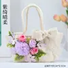Bolsa de Palha Flor Artificial Material DIY Bolsa Feita à Mão Bolsa de Mão Evento de Aquecimento Construção de Equipe Salão Presente de Feriado