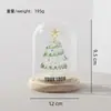 Presente de Natal transfronteiriço, cúpula de vidro, enfeite de árvore de Natal, artesanato em vidro Zibo com padrão personalizado, atacado