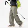 Calças Softshell Masculinas Outono 2025 Novas Calças de Caminhada à Prova d'Água e à Prova de Vento para Exterior com Design Plissado Roupa de Trabalho Calças de Paraquedista