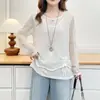[Especial] Colección Otoño Temprano 2026: Elegante suéter de punto para mujer talla grande con detalles fruncidos y cut-out, top de moda 1086