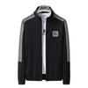 Cárdigan de moda para primavera y otoño Sudadera engrosada Cuello alto Ropa deportiva informal para hombre Chaqueta abrigo para hombre Color de contraste