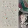 Pegatinas para Uñas con Flores Rosas de Primavera 5D Grabadas Tridimensionales Frescas Flores de Cinco Pétalos Pegatinas para Uñas DIY Modelo Hg