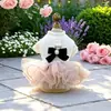 PETCIRCLE Ropa para Mascotas para Perros Pequeños y Cachorros, Lindo Vestido de Otoño e Invierno a Prueba de Frío para Mascotas, Vestido Abullonado Anna